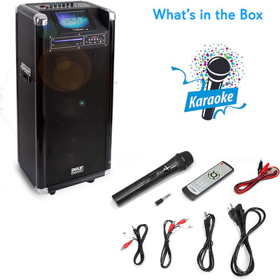 Pyle PKRK212 1000 Watt Bluetooth Multimedia Vibe Karaoke Audio System (4 Pack)