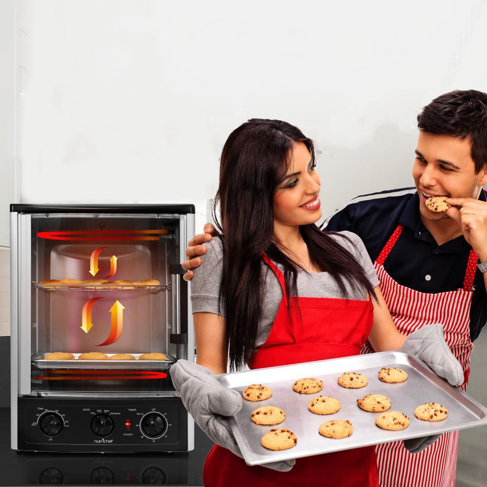 NutriChef Countertop Rotisserie Toaster Oven Cooker w/ Rack & Pan (For Parts) - VMInnovations