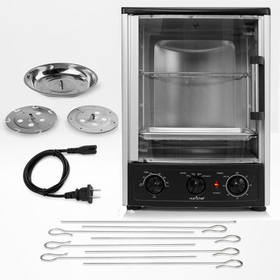 NutriChef Countertop Rotisserie Toaster Oven Cooker w/ Rack & Pan (For Parts) - VMInnovations