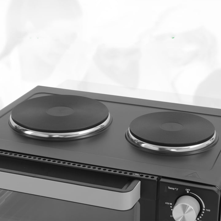 NutriChef PKRTO28 Kitchen Convection Oven Cooker with Warming Plates (Open Box)