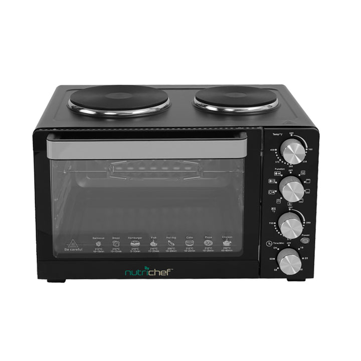 NutriChef PKRTO28 Kitchen Convection Oven Cooker with Warming Plates (Open Box) - VMInnovations