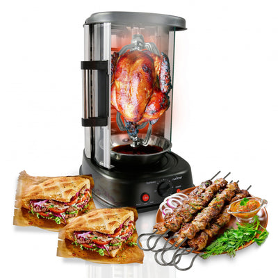 NutriChef PKRTVG34  Countertop Rotisserie Toaster Oven Cooker with Rack (Used) - VMInnovations
