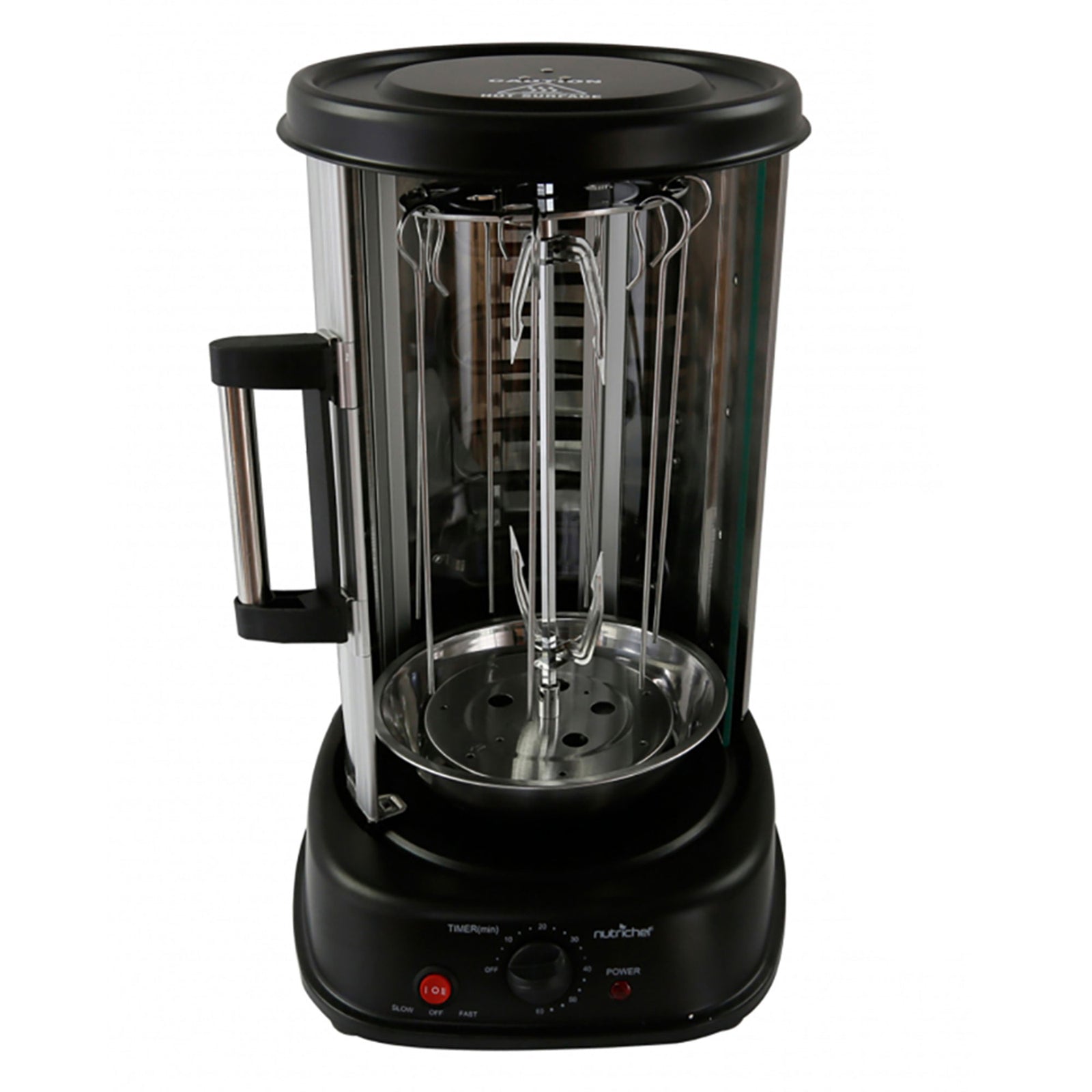 NutriChef Kitchen Countertop Rotisserie Toaster Oven Cooker w/ Rack (For Parts) - VMInnovations