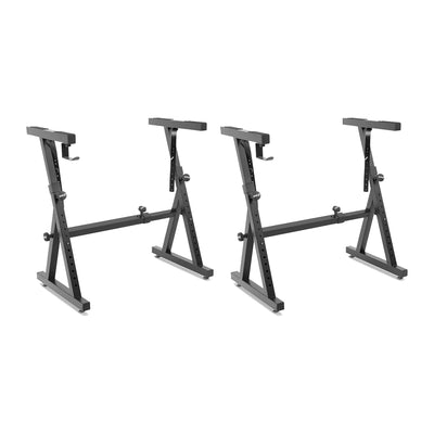 Pyle PKST38 Heavy Duty Folding Z Style Piano Keyboard Stand, Black (2 Pack)