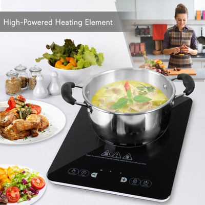 NutriChef Adjustable Temp 5.9" Digital Induction Cooktop Stove Burner (2 Pack)