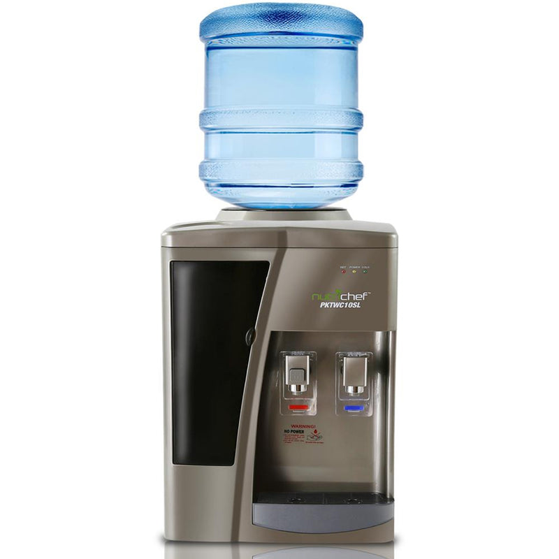 NutriChef 5 Gal Kitchen Countertop Hot and Cold Water Cooler Dispenser (2 Pack)