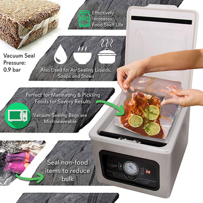 NutriChef PKVS70STS Chamber Food Air Vacuum Sealer Preserver System (2 Pack) - VMInnovations
