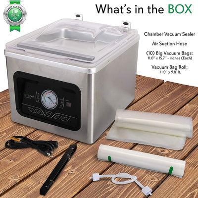NutriChef PKVS70STS Chamber Food Air Vacuum Sealer Preserver System (4 Pack) - VMInnovations