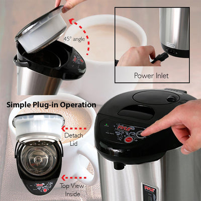 NutriChef Digital Electric Hot Water Boiler & Warmer Kettle, 3.38 Qt(Open Box)