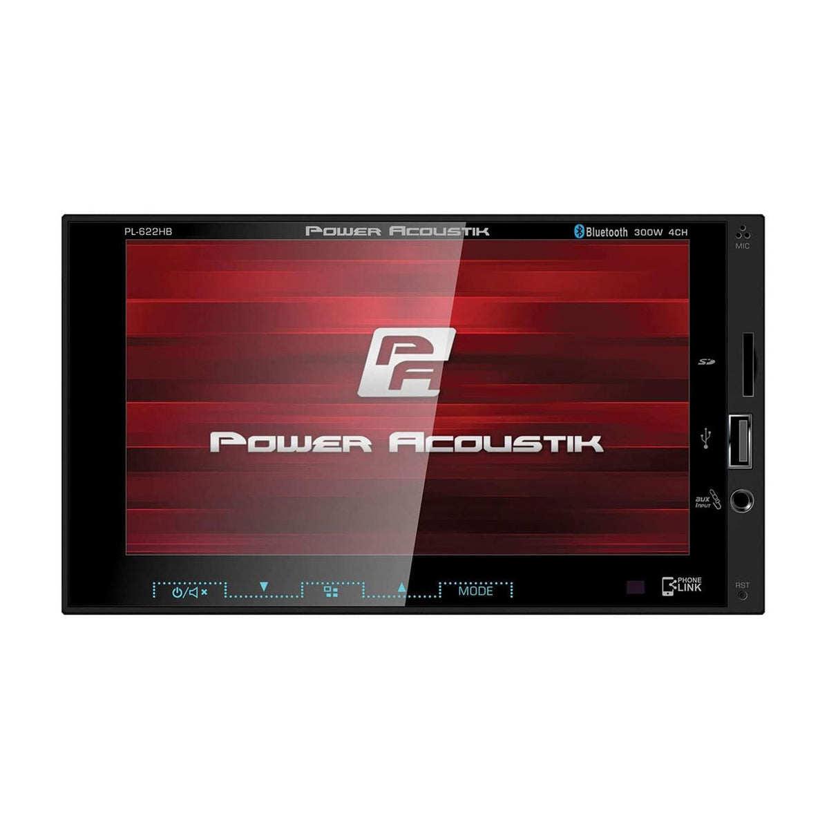 Power Acoustik 6.2 Inch Double DIN Bluetooth Digital Media Receiver (Open Box)