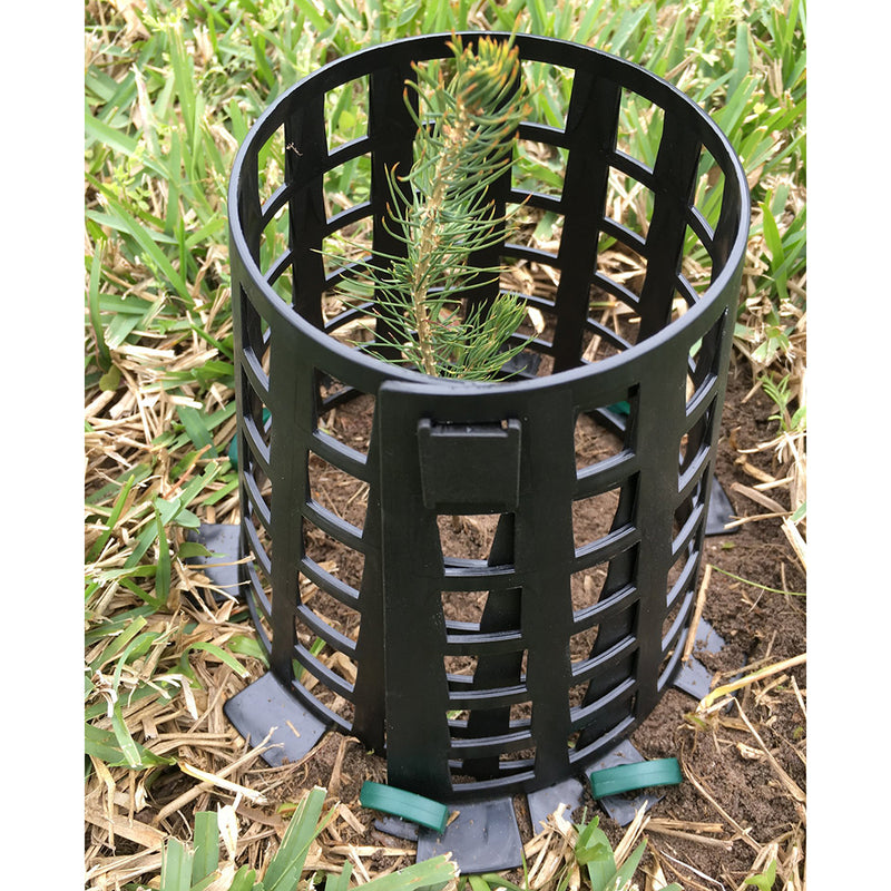 Plant Knight Tree Trunk Guard Protector for Garden Protection, 12 Pack (Black) - VMInnovations