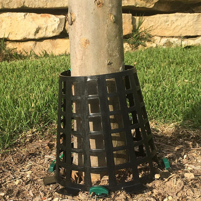 Plant Knight Tree Trunk Guard Protector for Garden Protection, 12 Pack (Black) - VMInnovations