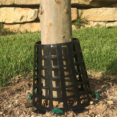 Plant Knight Tree Trunk Guard Protector for Garden Protection, 6 Pack (Black) - VMInnovations