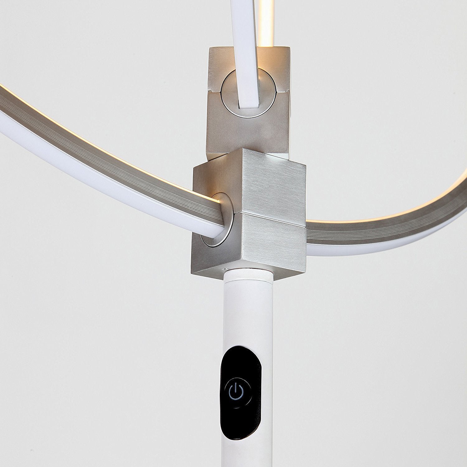 Brightech Eclipse Modern LED Torcherie Touch Dimmer Floor Lamp, White (Open Box) - VMInnovations