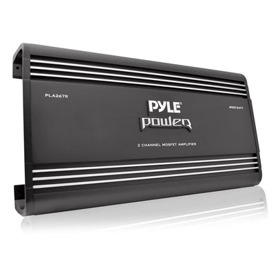 Pyle PLA2378 Bridgeable 2 Channel 4000 Watt Car Audio Mosfet Amplifier (2 Pack)