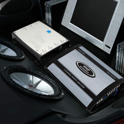 Pyle Bridgeable 4 Channel 1600 W Car Audio Mosfet Power Amplifier Amp (Open Box)