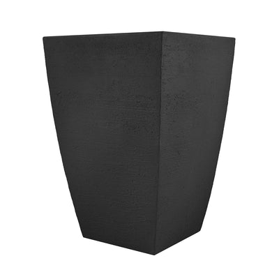 Tusco Products Modern 23 Inch House Planter Made with Durable Plastic, Black