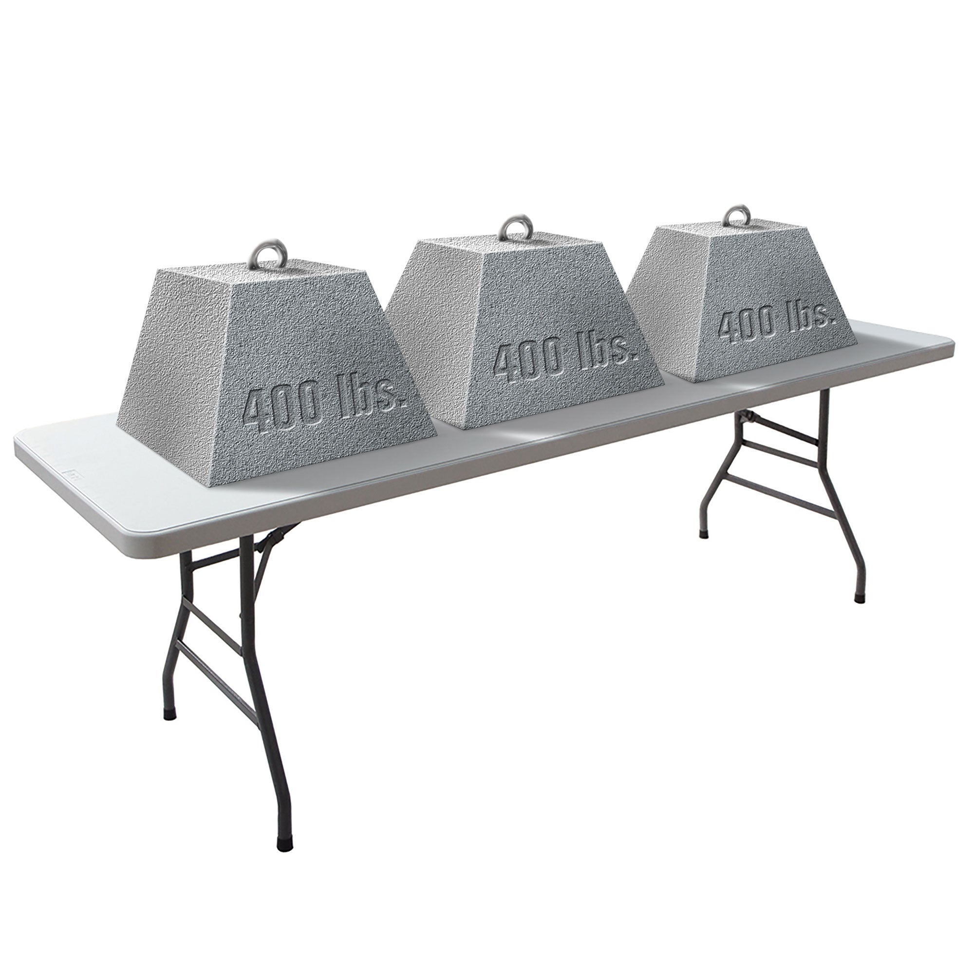 Plastic Development Group 8 Foot Heavy Duty Plastic Folding Banquet Table, White
