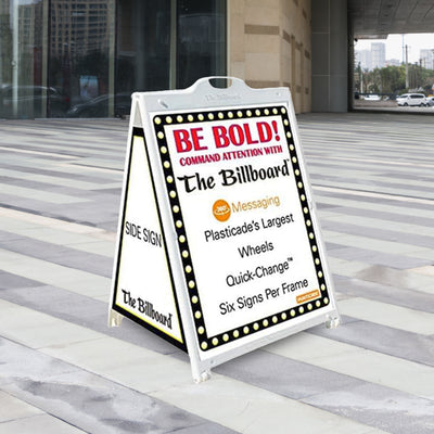 Plasticade The Billboard Large Outdoor Plastic Sign Frame with Handle, Black - VMInnovations