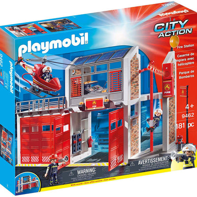 Playmobil Fire Station Kids Educational Learning Toy Set & Figurines (Open Box)
