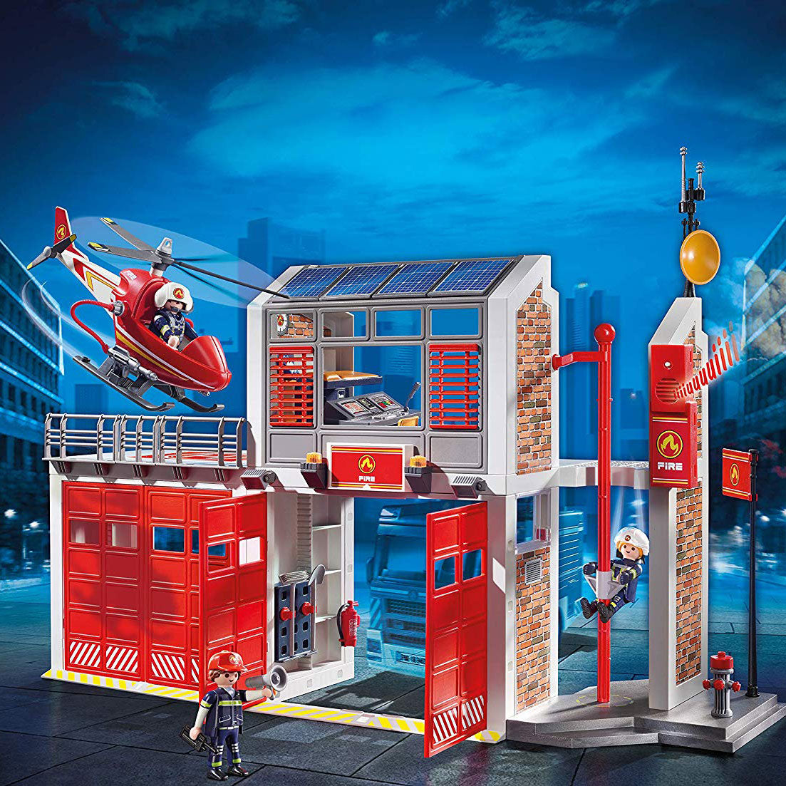 Playmobil Fire Station Kids Educational Learning Toy Set & Figurines (Open Box)