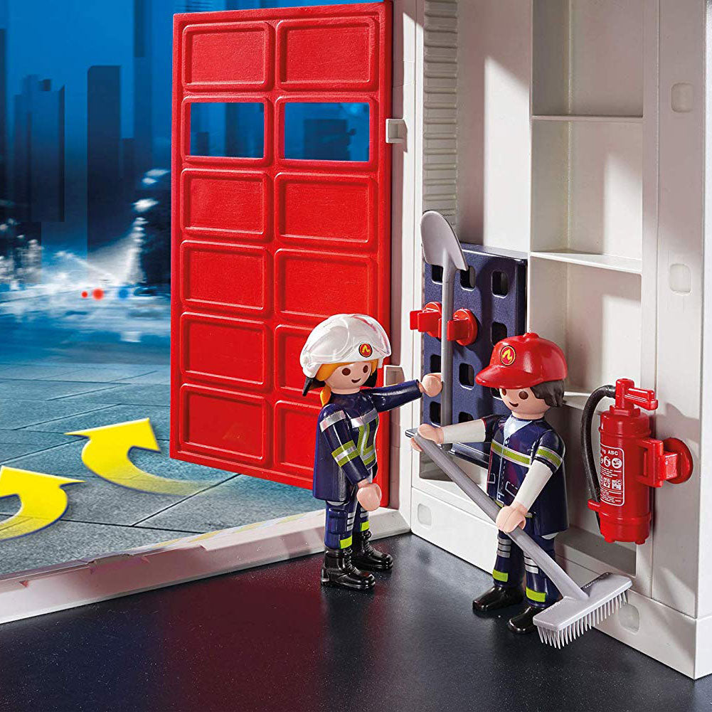 Playmobil Fire Station Kids Educational Learning Toy Set & Figurines (Open Box)