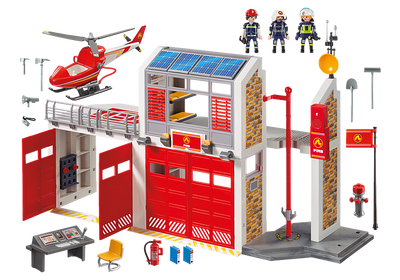 Playmobil Fire Station Kids Educational Learning Toy Set & Figurines (Open Box)