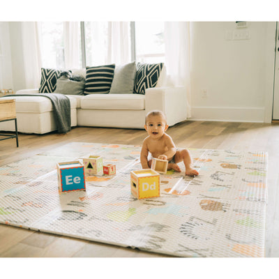 North States Color 6-Panel Superyard Baby/Pet Gate + Folding ABC Baby Play Mat - VMInnovations