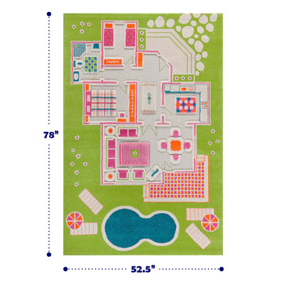 IVI 3D Play Carpets 78 x 52.5 Inch Play House Educational Toddler Mat Rug, Large - VMInnovations