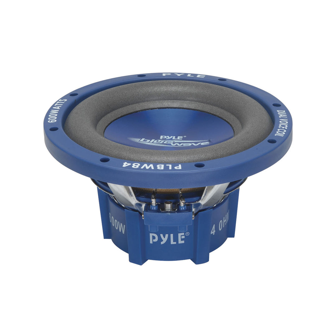 Pyle 8" 600 Watt Injection Molded Cone Car DVC Audio Subwoofer, Blue(For Parts)
