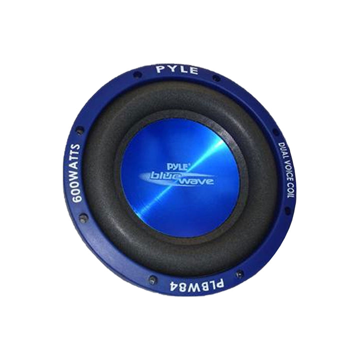 Pyle 8" 600 Watt Injection Molded Cone Car DVC Audio Subwoofer, Blue(For Parts)