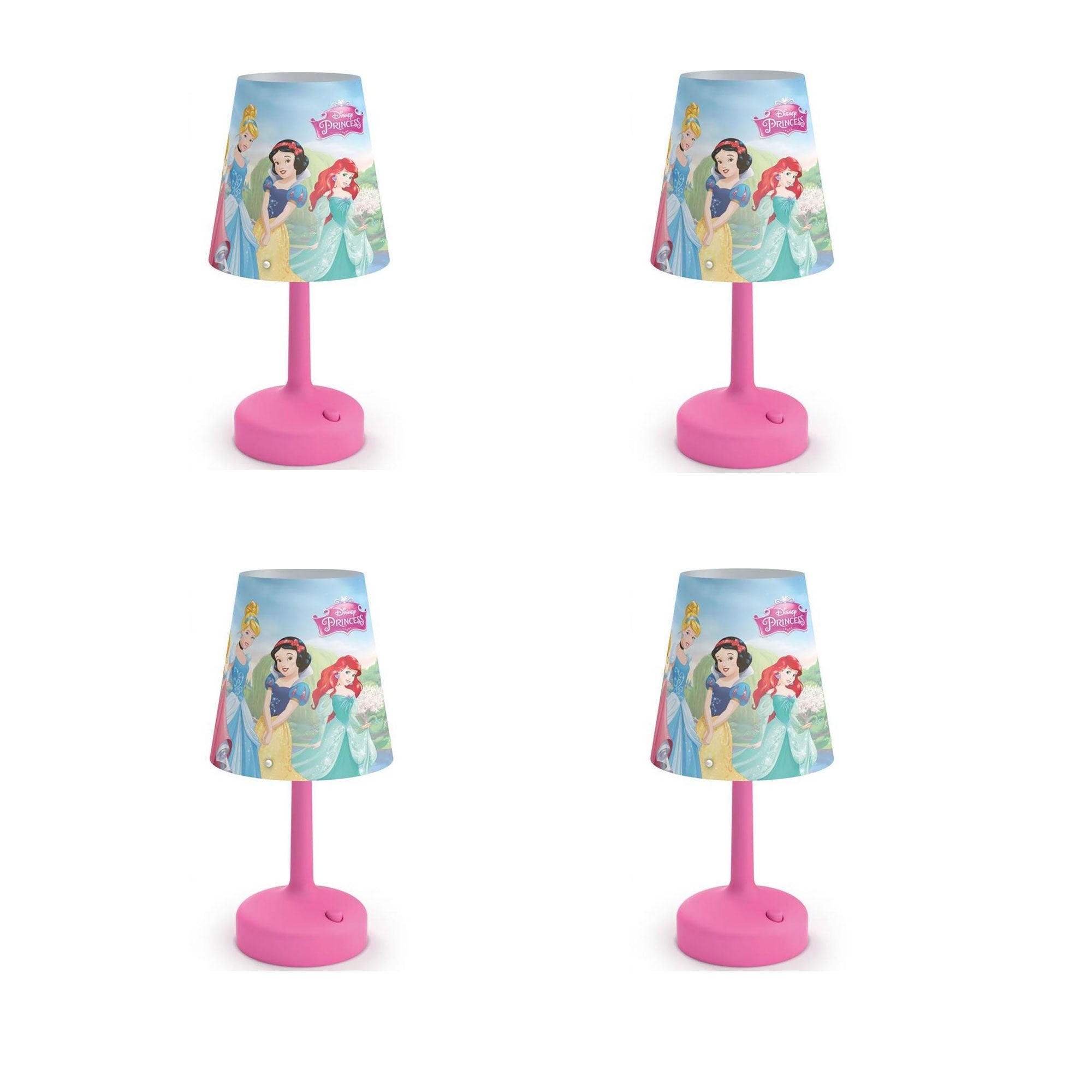 Philips Disney Princess Castle Cinderella Snow White Belle Aurora Lamp (4 Pack)