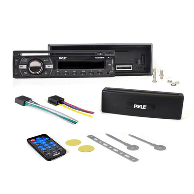 Pyle Marine Bluetooth Stereo Receiver & CD Player with Remote, Black (2 Pack)