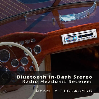 Pyle Single DIN Marine Bluetooth Stereo Receiver & CD Player w/ Remote (2 Pack) - VMInnovations