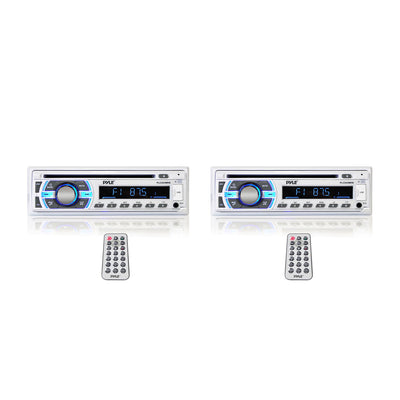 Pyle Single DIN Marine Bluetooth Stereo Receiver & CD Player w/ Remote (2 Pack) - VMInnovations
