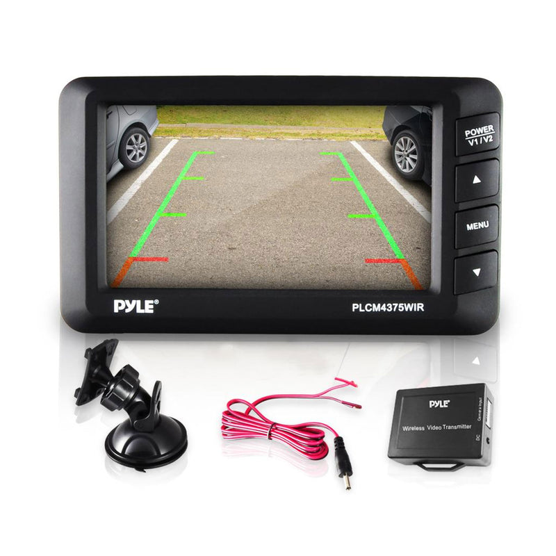 Pyle Adjustable Rearview Backup Car Camera with 4.3 Inch Monitor (Open Box)
