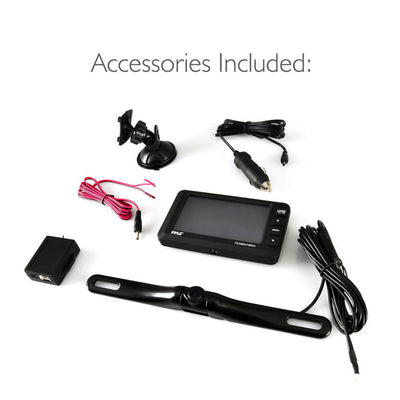 Pyle Adjustable Rearview Backup Car Camera with 4.3 Inch Monitor (Open Box)
