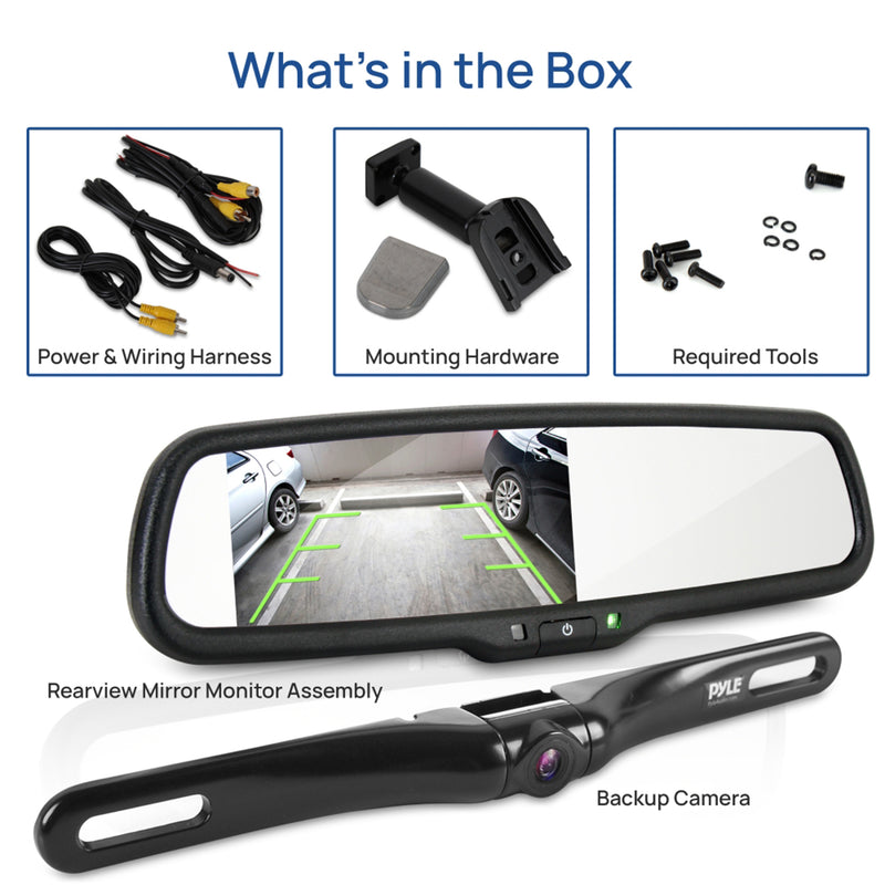 Pyle 4.3 Inch Rearview Backup Camera and Monitor System Kit, Black (Used)