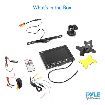 Pyle PLCM7500 7" LCD Rearview Backup Camera and Reverse Assist Kit (For Parts)