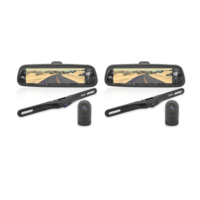 Pyle 7.4 Inch HD Video Recording System Rearview Mirror Monitor, Black (2 Pack) - VMInnovations