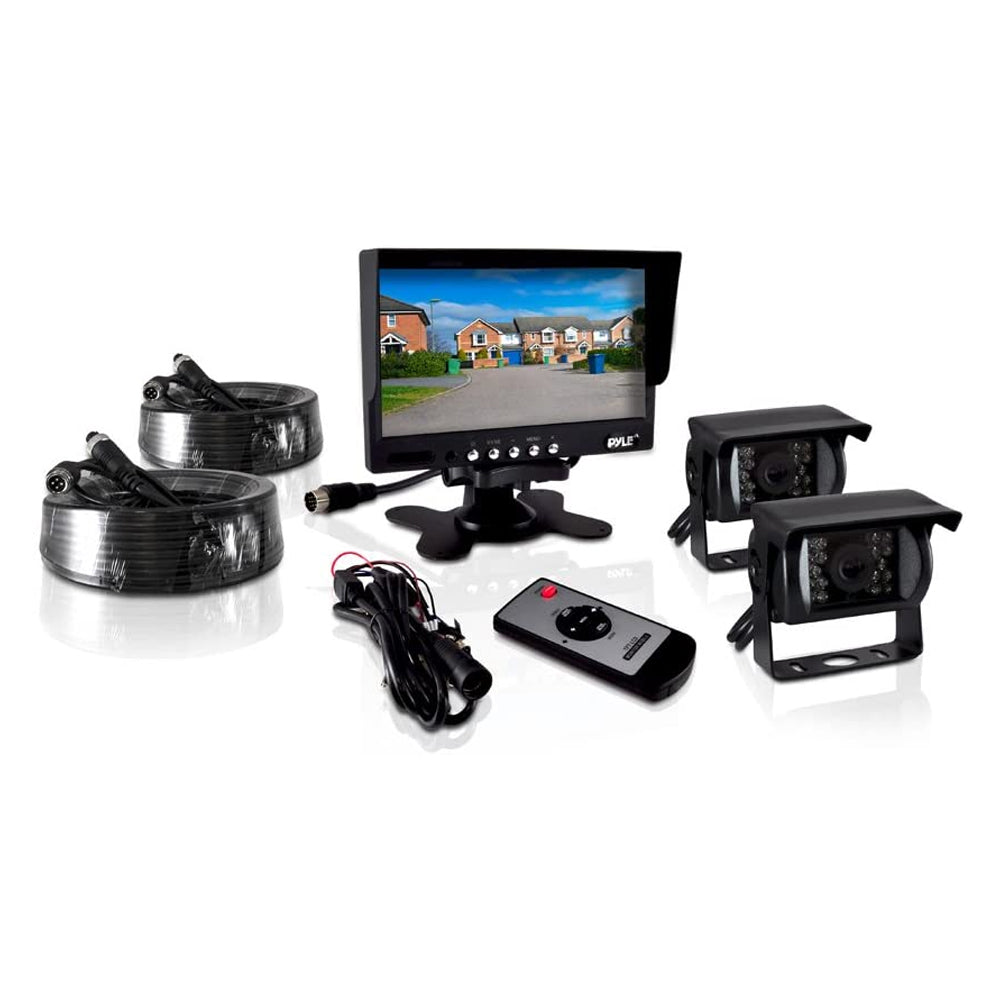 Pyle Weatherproof Rearview Backup Camera Monitor System for Trucks, Buses, Vans