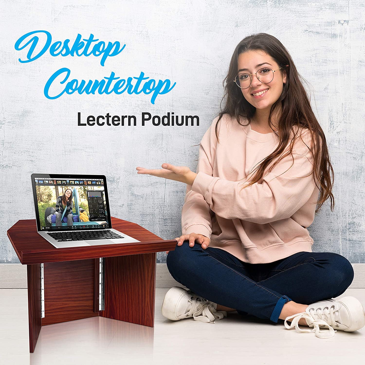 Pyle Foldable Tabletop Lectern Stand for Presentations, & Lectures (2 Pack) - VMInnovations