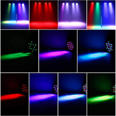 Pyle PLDJLT44 DJ Party Light Kit with 36 LED RGB and Remote Control (4 Pack) (2 Pack)