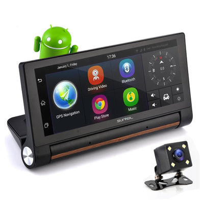 Pyle Surveil Wireless Android GPS Dash Cam and Backup Camera w/ 7" Display(Used)