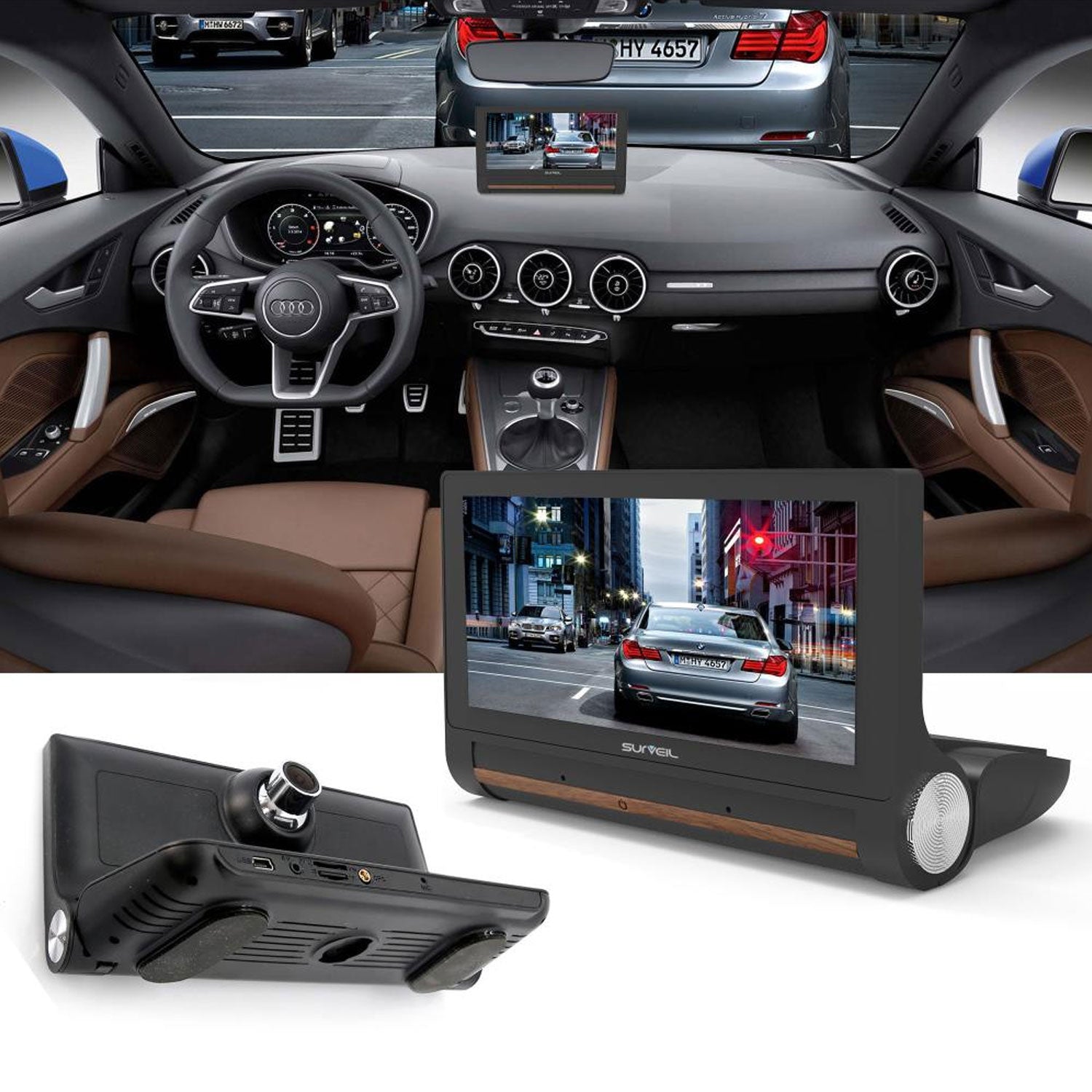 Pyle Surveil Android GPS DVR Dash Cam Backup Camera w/ 7" Display (Open Box) - VMInnovations