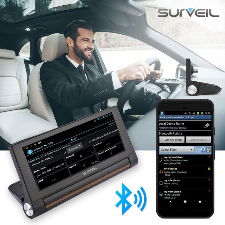 Pyle Surveil Wireless Android GPS Dash Cam and Backup Camera w/ 7" Display(Used)