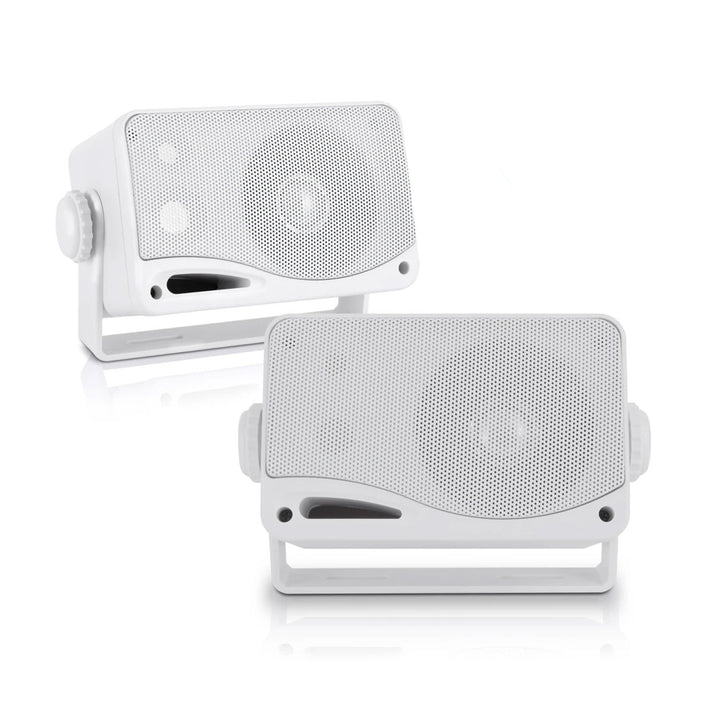 Pyle PLMR24 3.5" 200W 3-Way Marine Audio Speakers Outdoor Weatherproof (Pair)