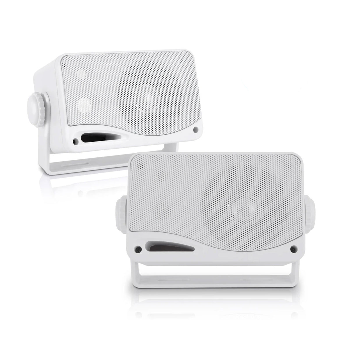 Pyle PLMR24 3.5 Inch 3 Way Marine Audio Speakers Outdoor Weatherproof (8 Pair)