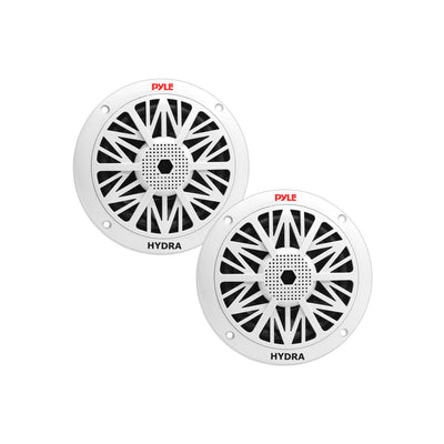Pyle 5.25 Inch 150W Water Resistant Marine Speakers, White (1 Pair) (Open Box)