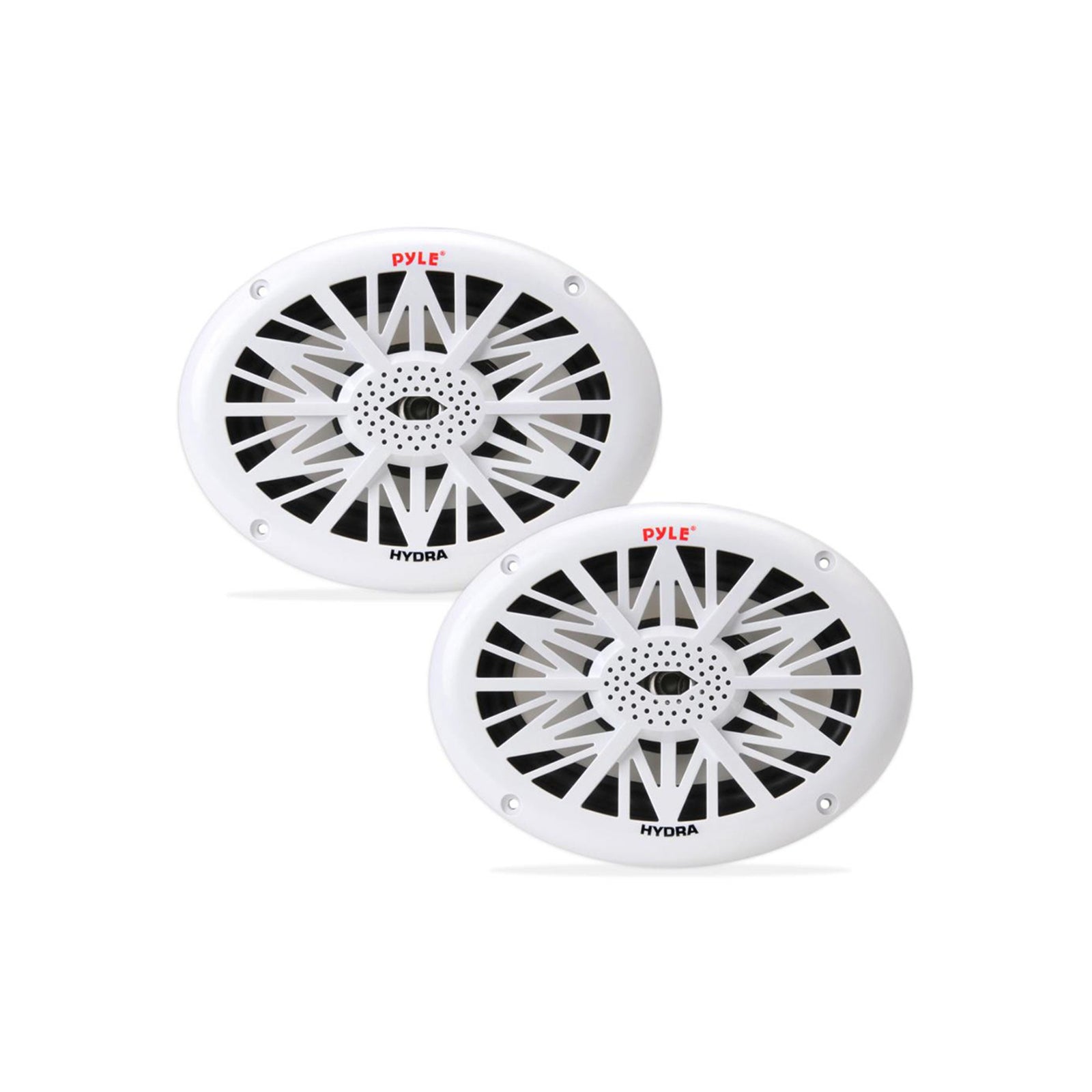 Pyle 6x9 Inch 260W Water Resistant Marine Speakers, White (1 Pair) (Open Box) - VMInnovations
